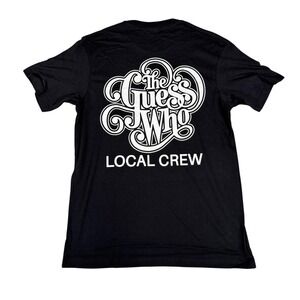 Azure The Guess Who Local Crew Band T-Shirt Mens Medium Black Cotton Graphic Tee